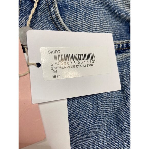 NWT ESSENTIEL ANTWERP Zimpala Blue Denim Midi Pencil Skirt-sz 34 (US 2) - Picture 6 of 11